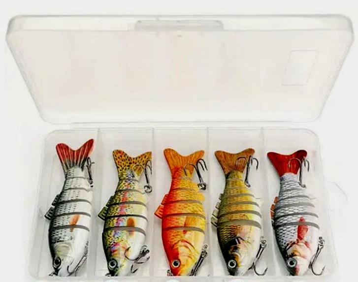 5 jointed swimbaits 4 inch with box